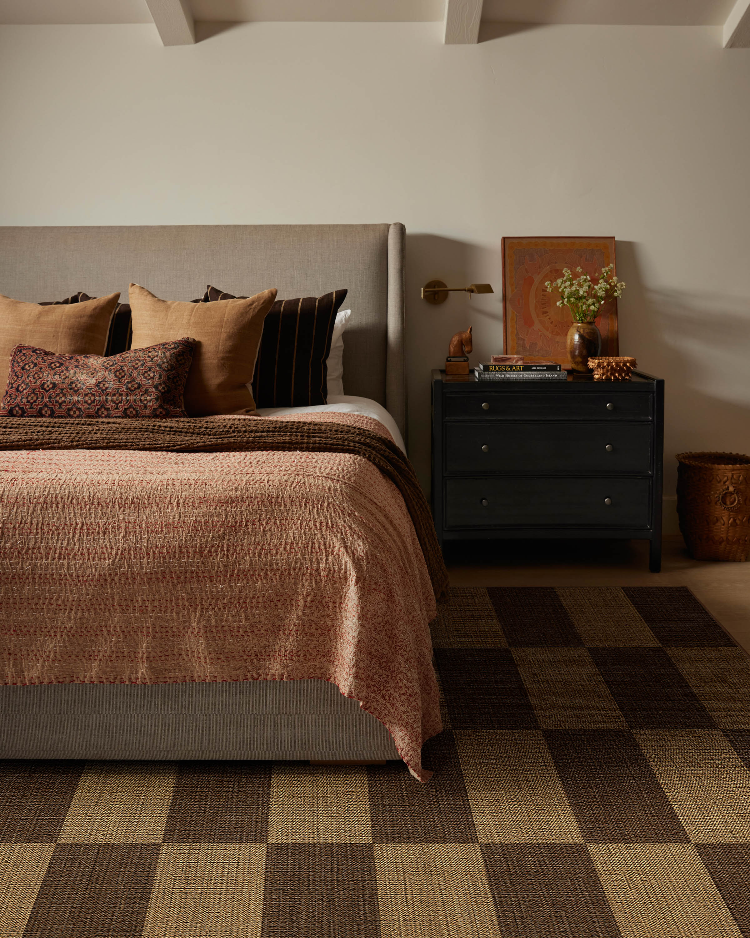 Yates Check Brown Re-Jute Rug by Architectural Digest