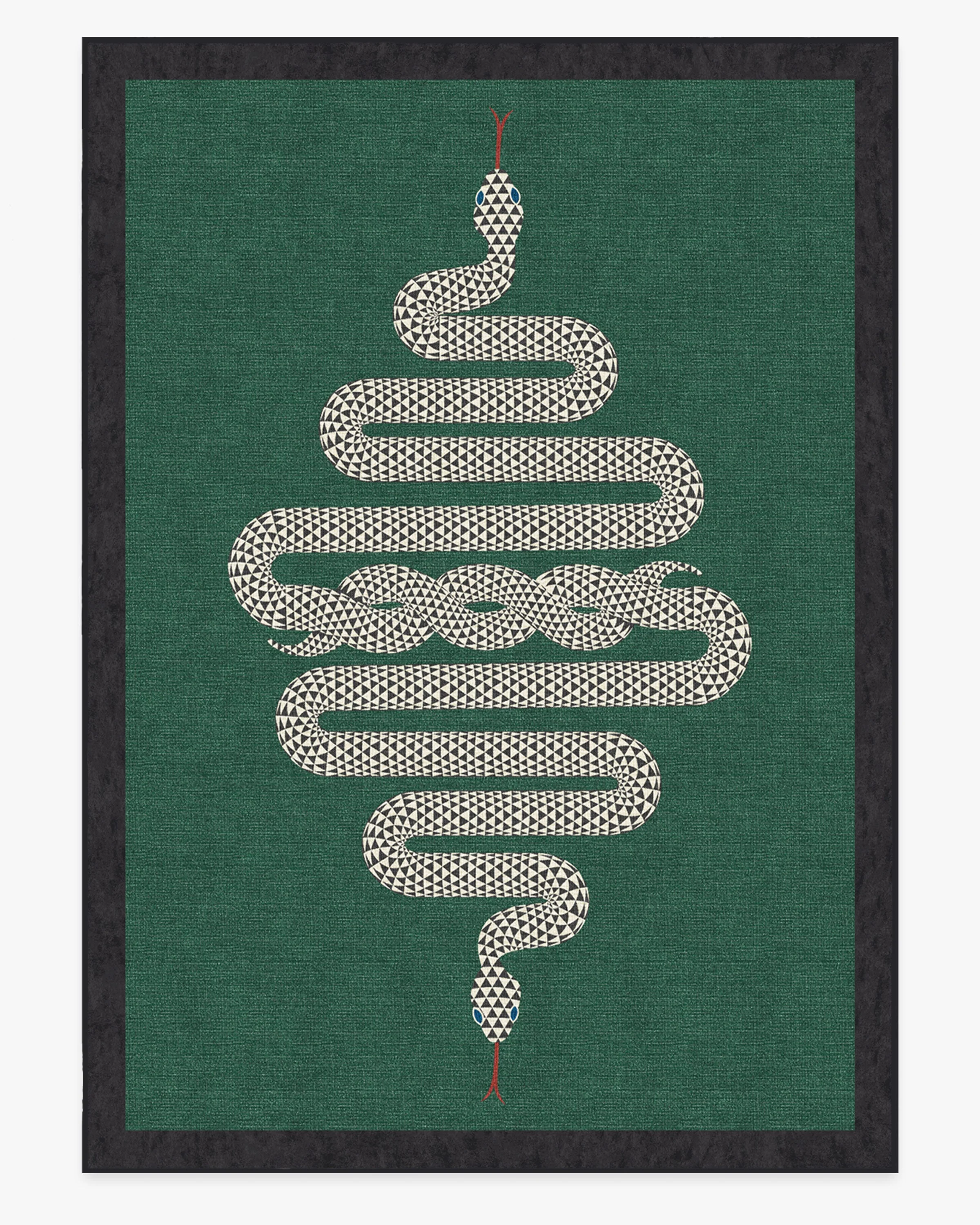 Venom Emerald Flatwoven Rug by Jonathan Adler