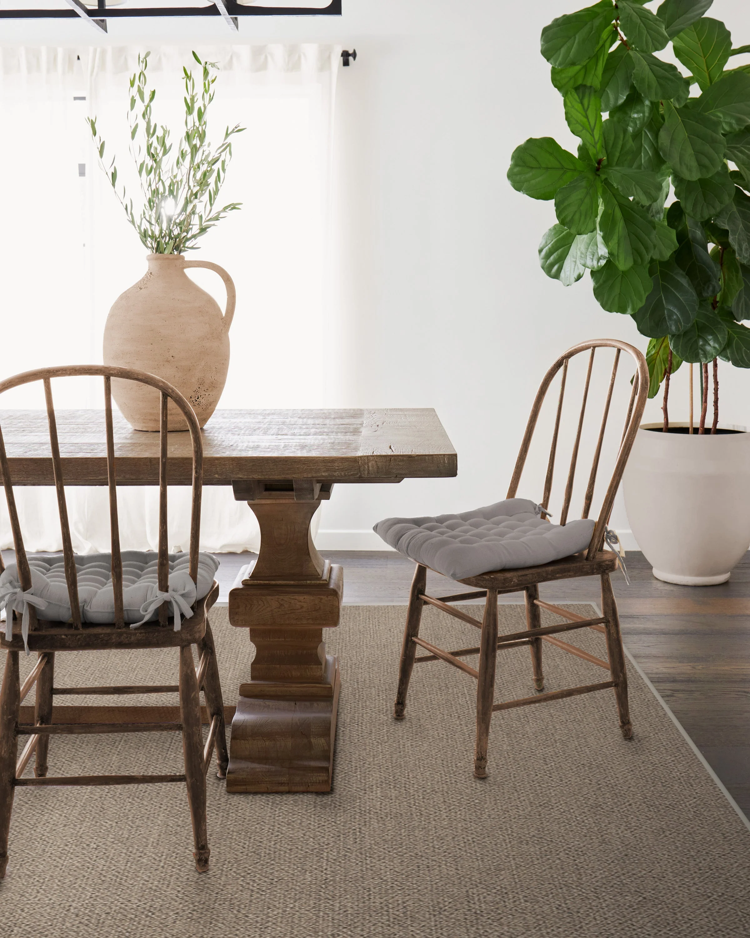 Burlap Solid Dove Grey Re-Jute Rug