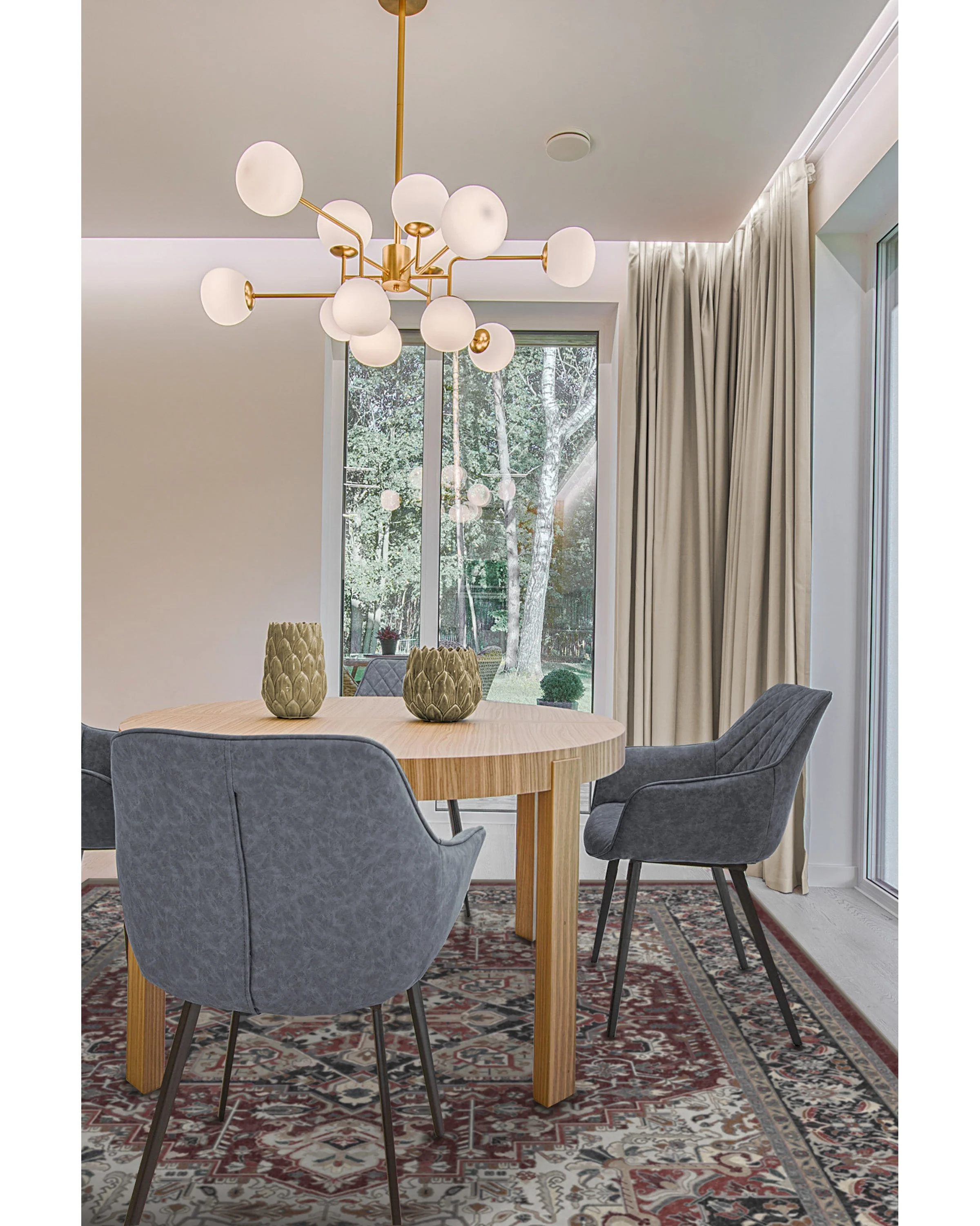 Hendesi Heriz Bordeaux Rug