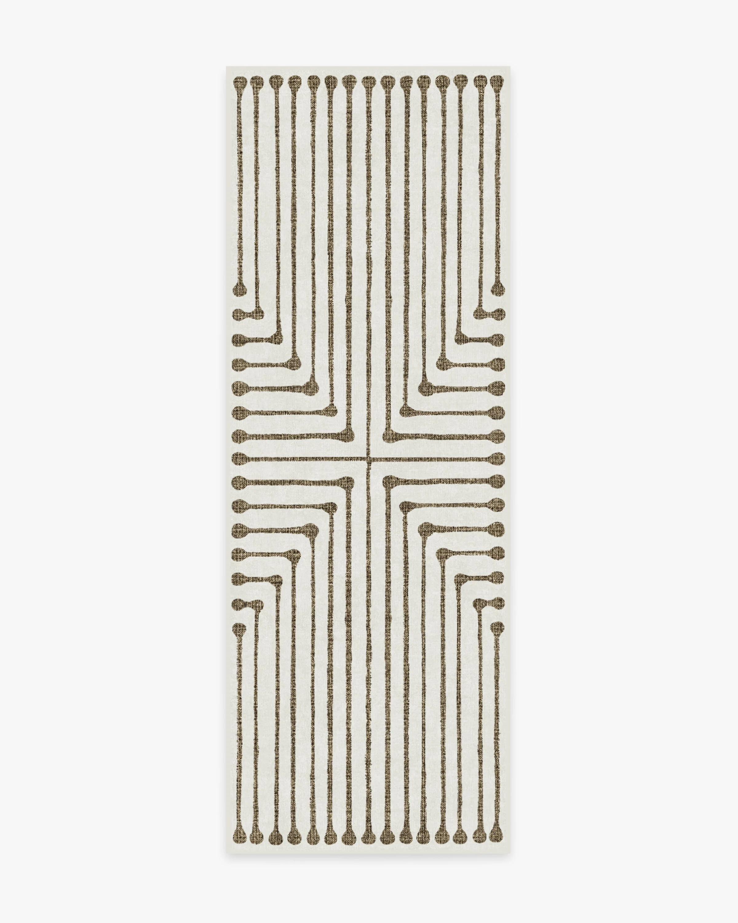 Inkdrop Camel & Ivory Flatwoven Rug by Jonathan Adler
