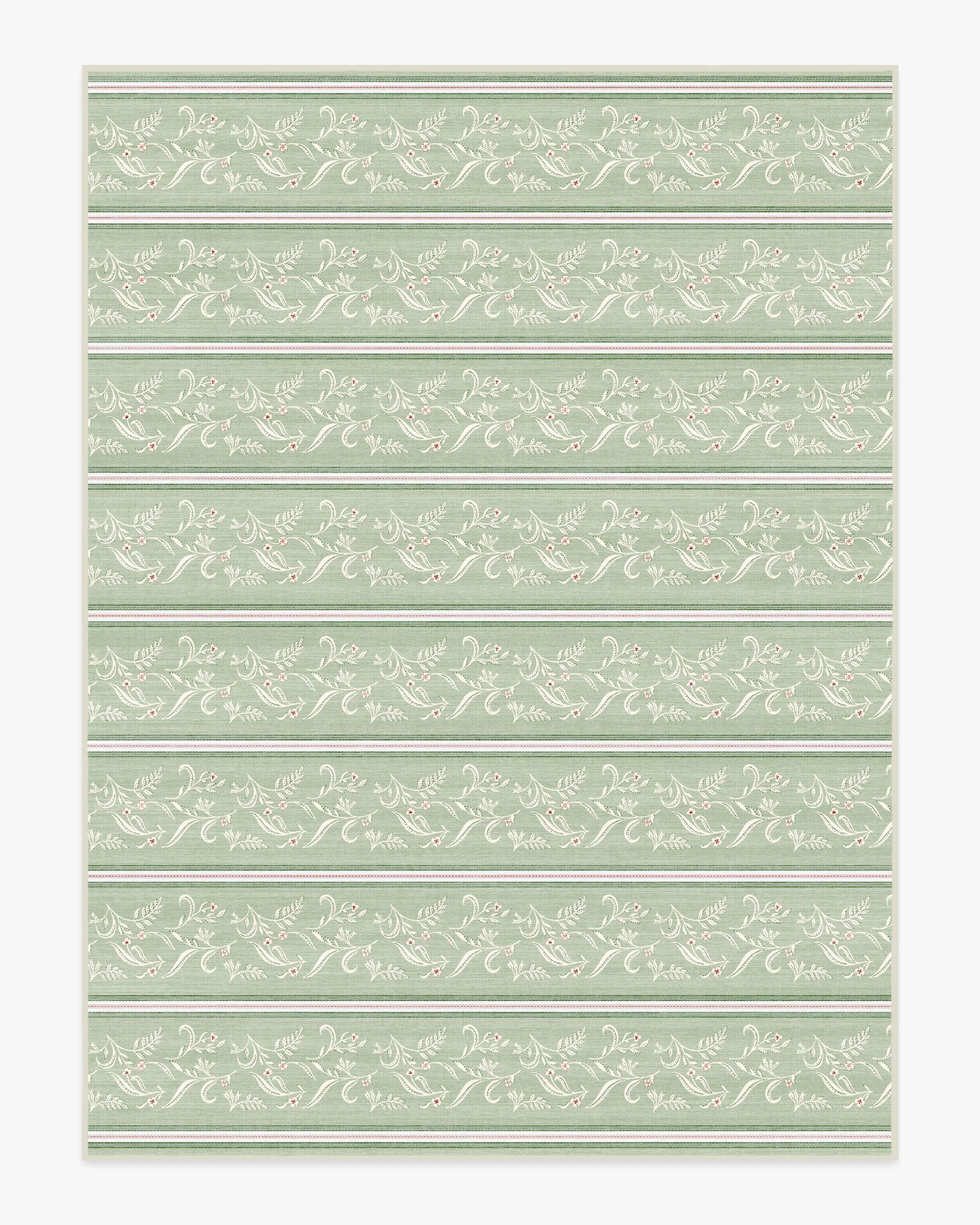 Sambuco Stripe Celadon Outdoor Rug
