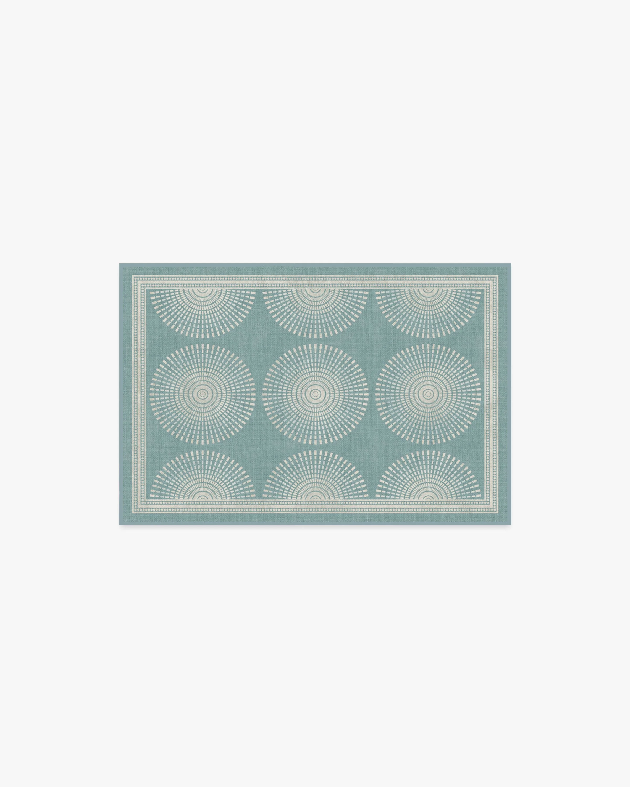 Santorini Blue Flatwoven Rug by Jonathan Adler