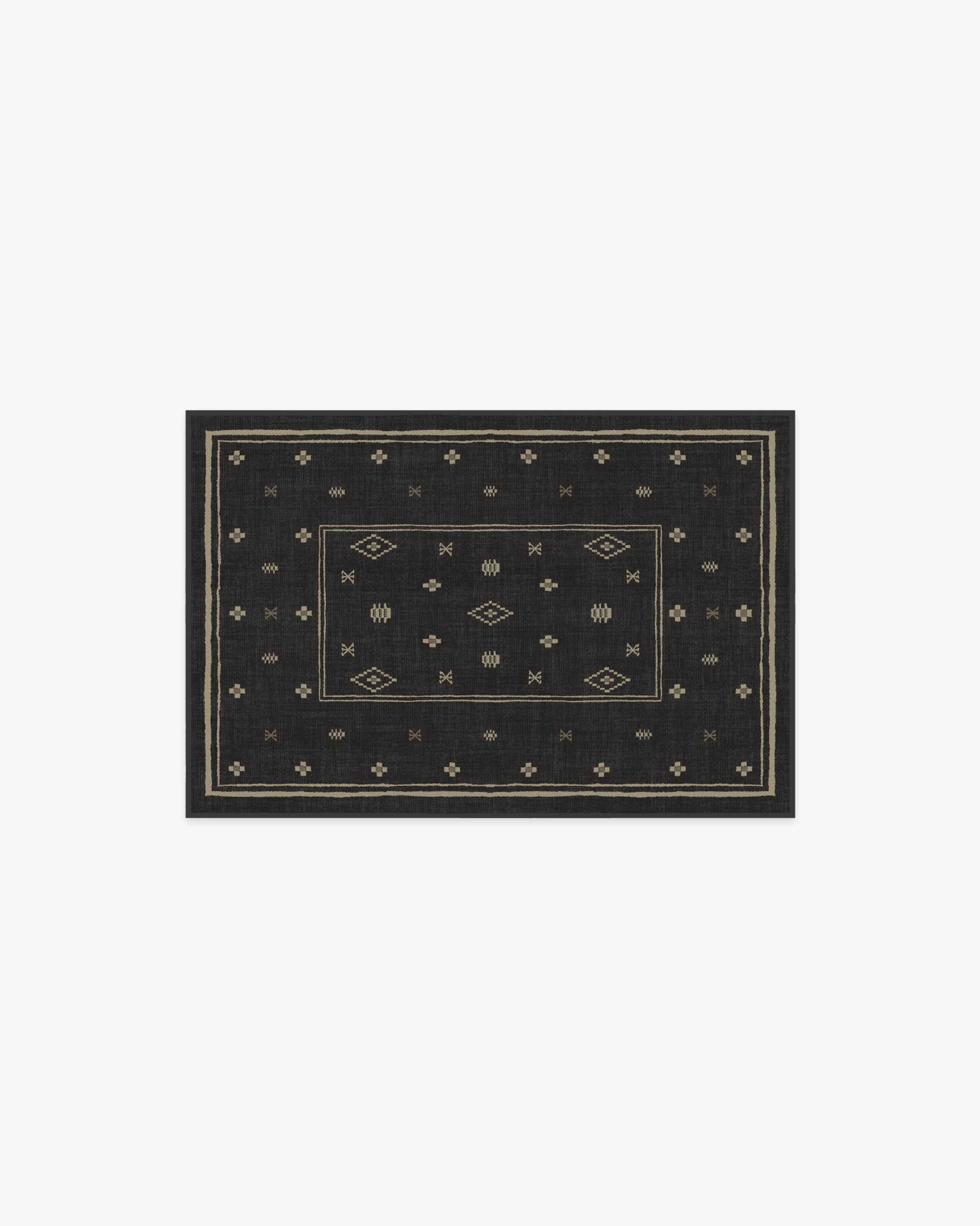 Alma Soft Black Flatwoven Rug