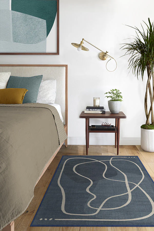 Strova Dusk Blue Flatwoven Rug