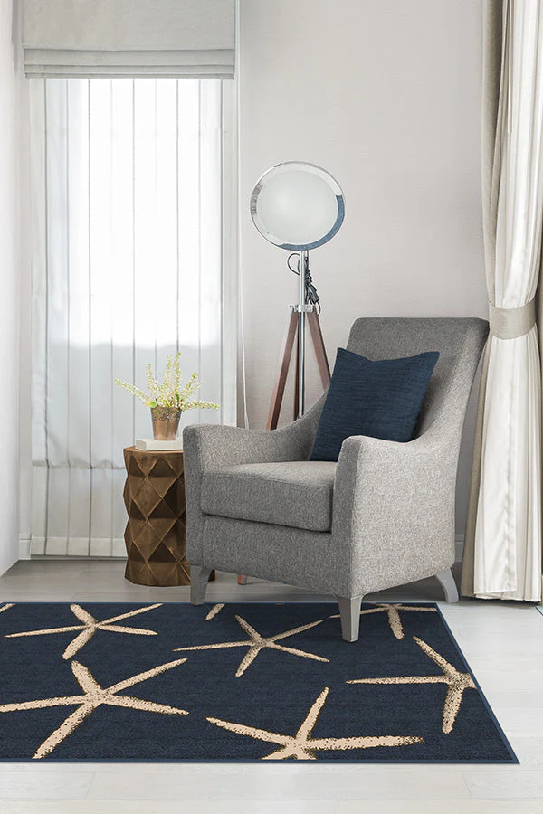 Starfish Navy Rug