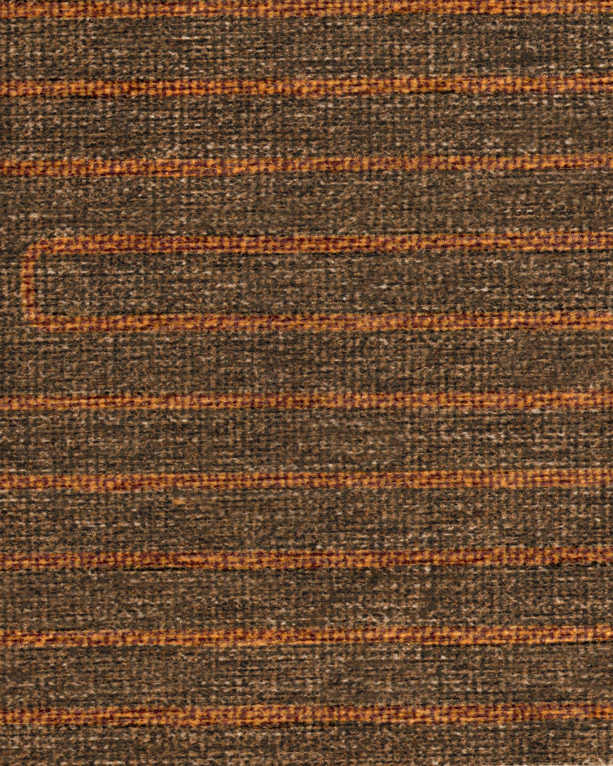 Labyrinth Brown & Orange Flatwoven Rug by Jonathan Adler