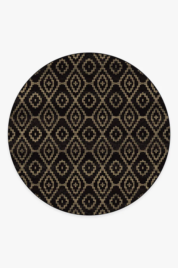 Diamond Trellis Black Rug