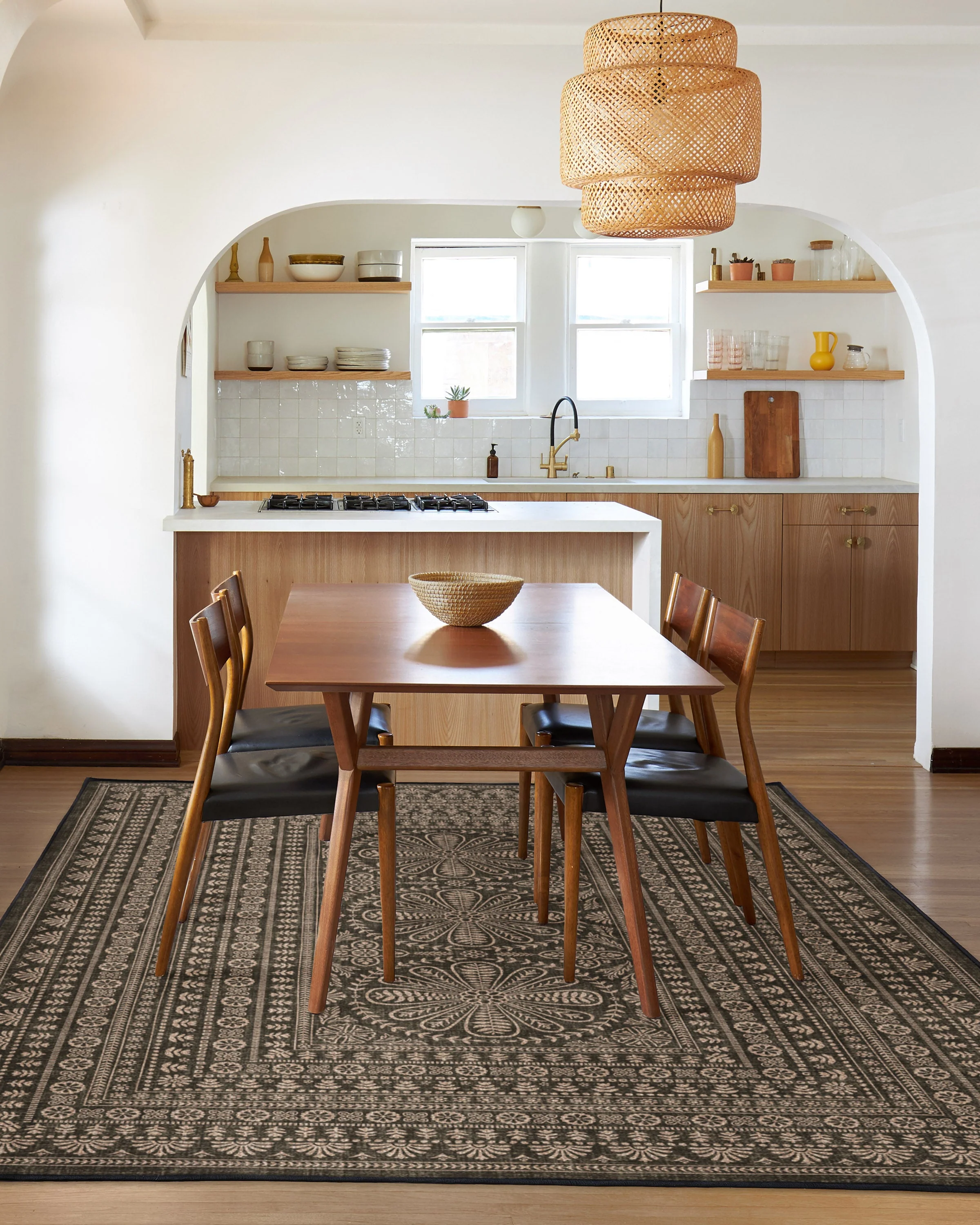 Maia Soft Black Re-Jute Rug