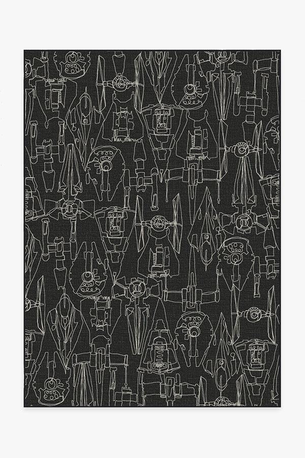 Star Wars Armada Black Flatwoven Rug