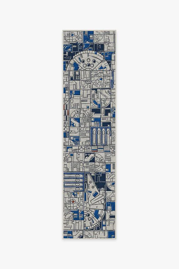 Smugglers Geo R2D2 Blue Flatwoven Rug