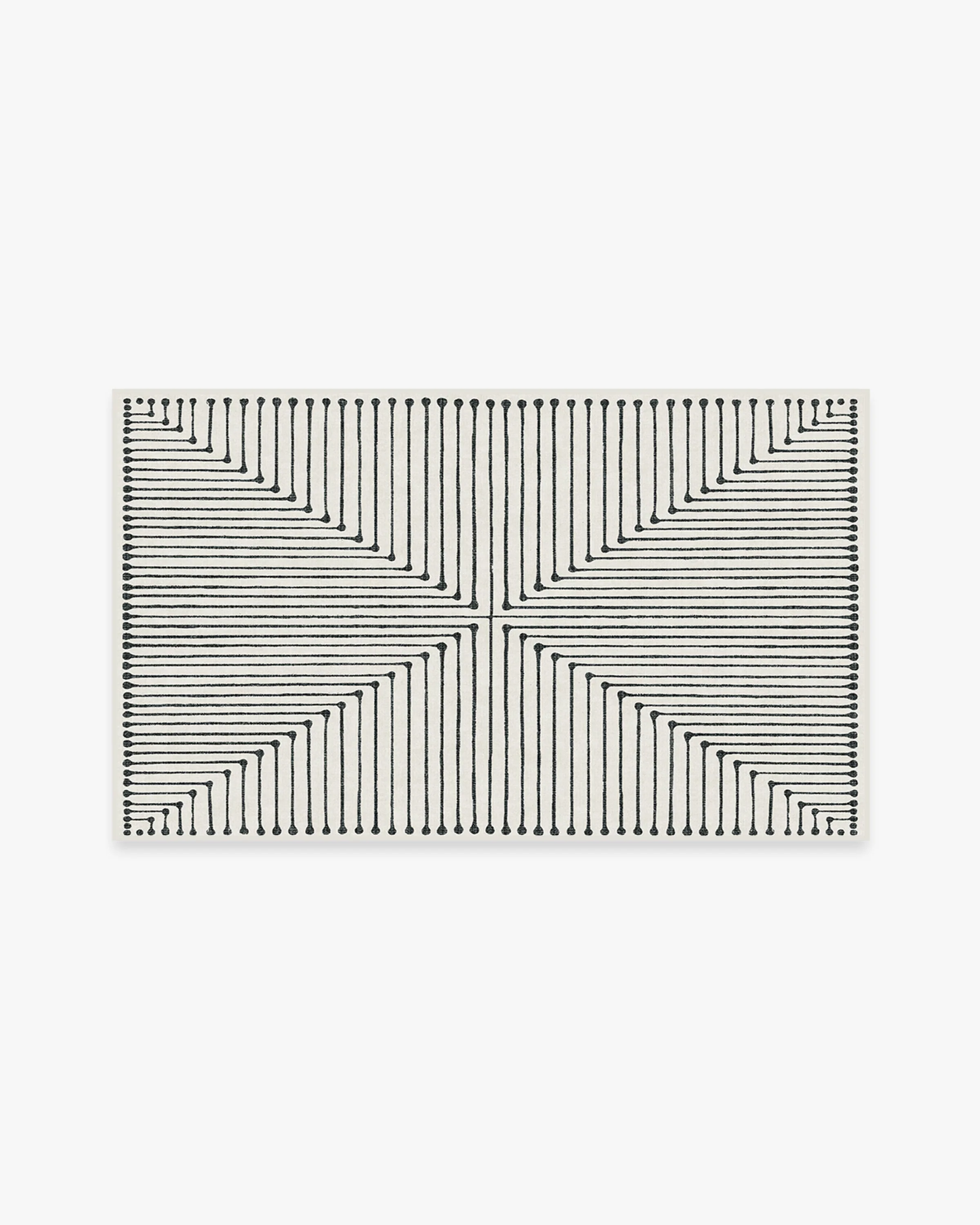 Inkdrop Black & Ivory Rug by Jonathan Adler