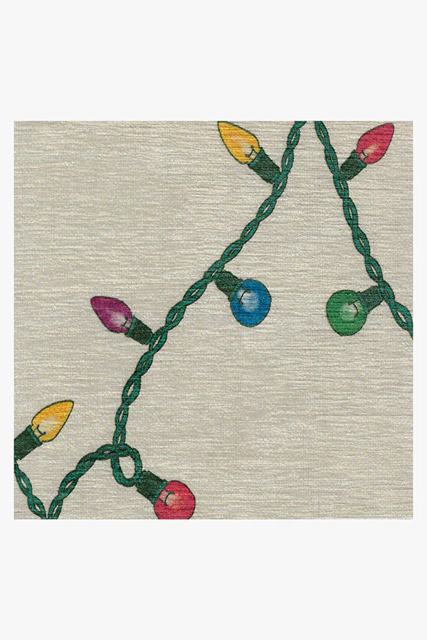 Holiday Lights Creme Flatwoven Rug