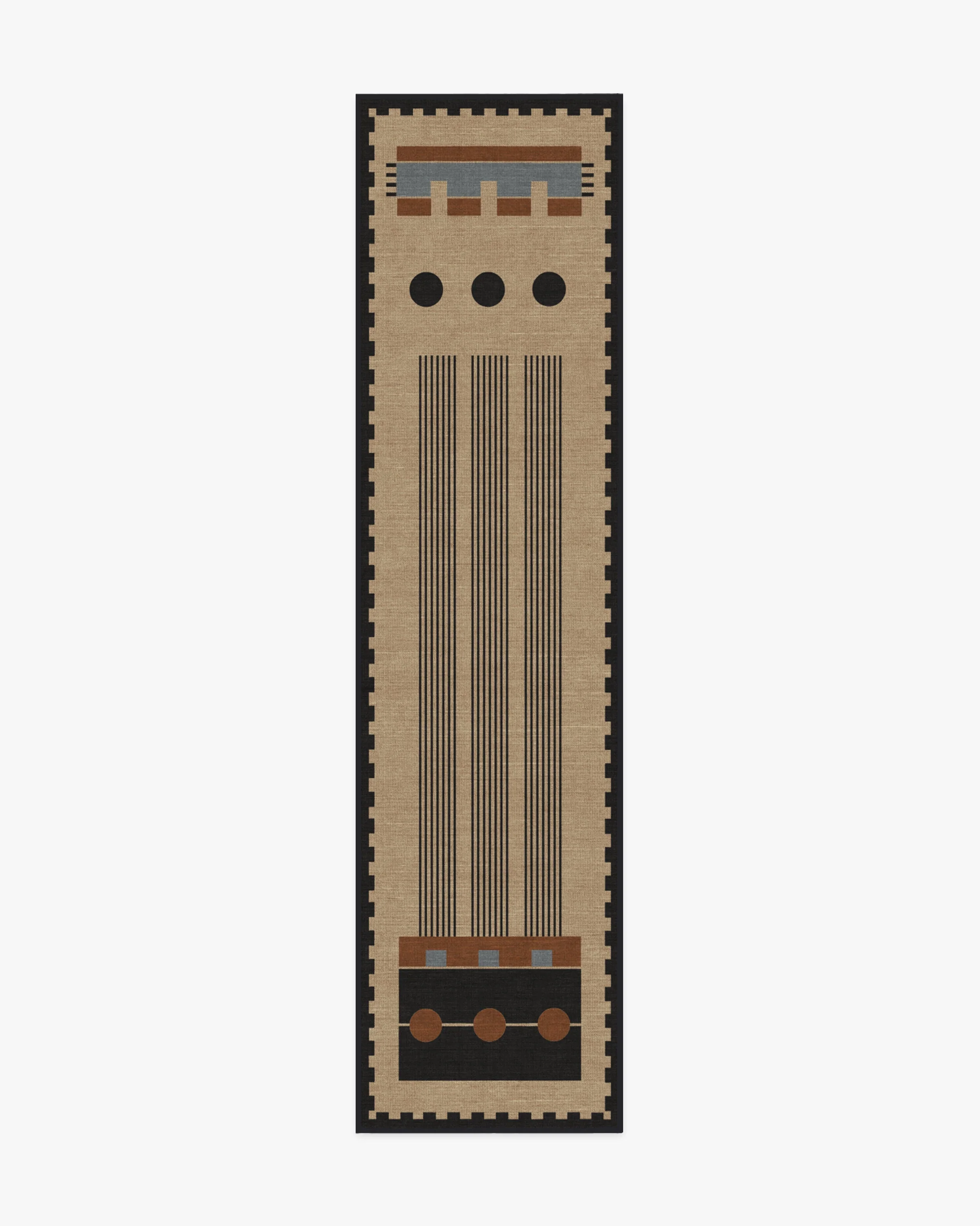 Kasi Black & Tan Flatwoven Rug by Architectural Digest