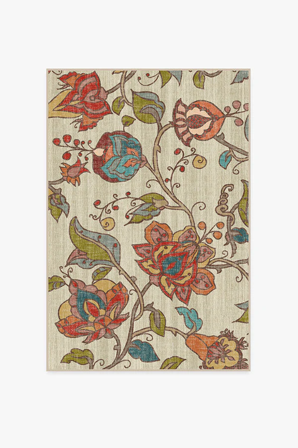 Frida Floral Natural Rug