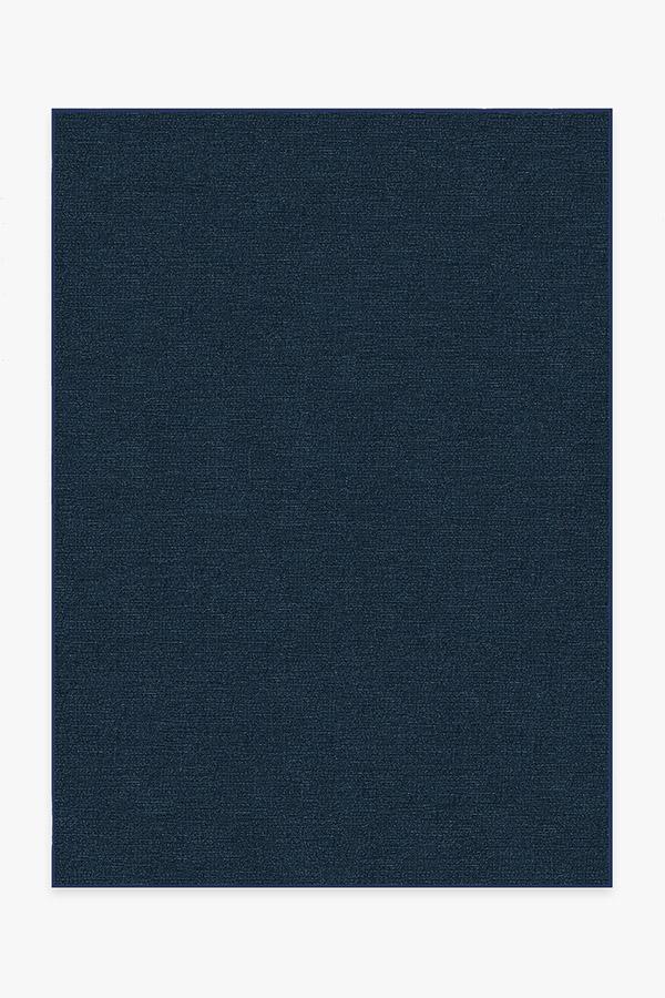 Heathered Solid Navy Flatwoven Rug