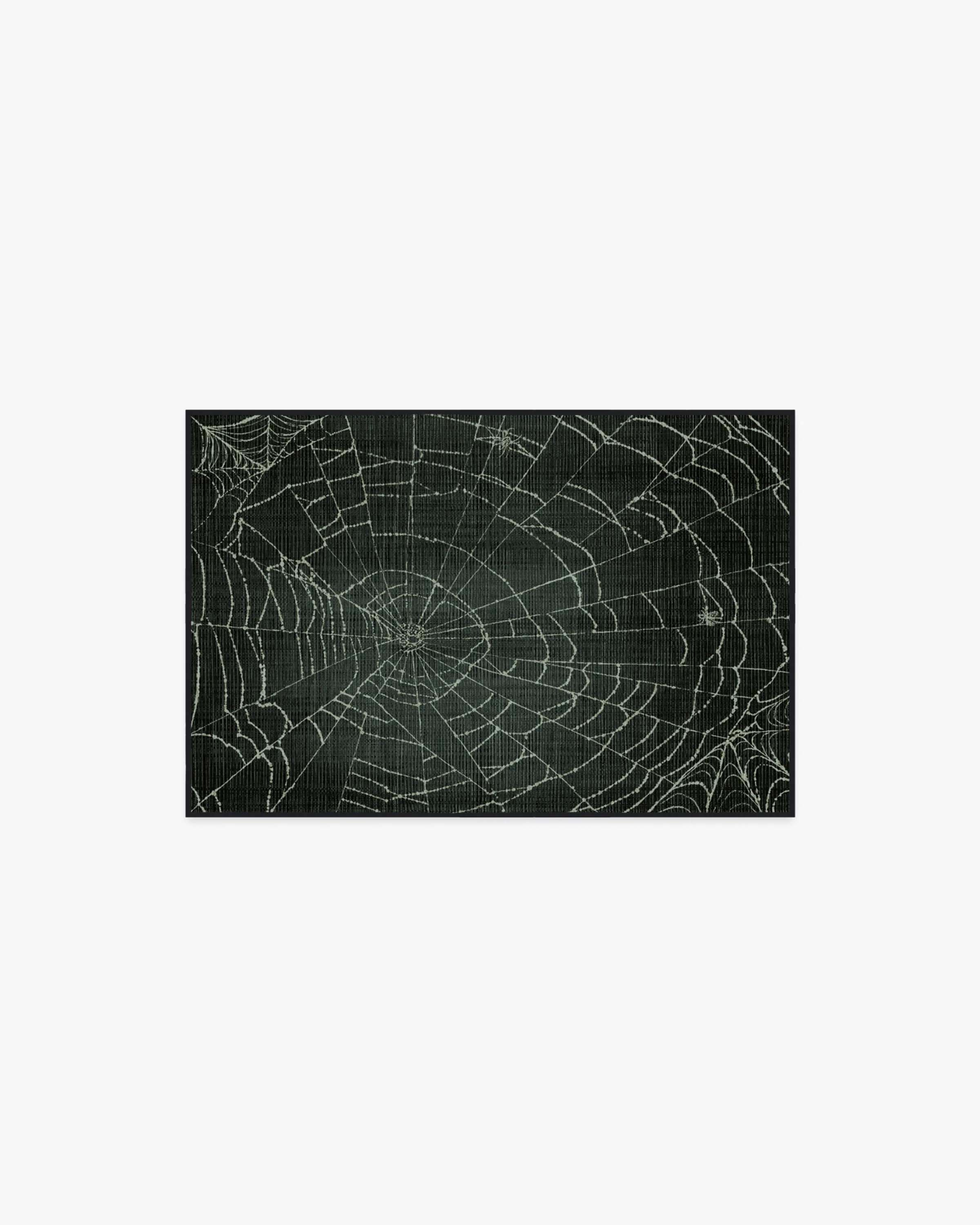 Web Soft Black Flatwoven Rug