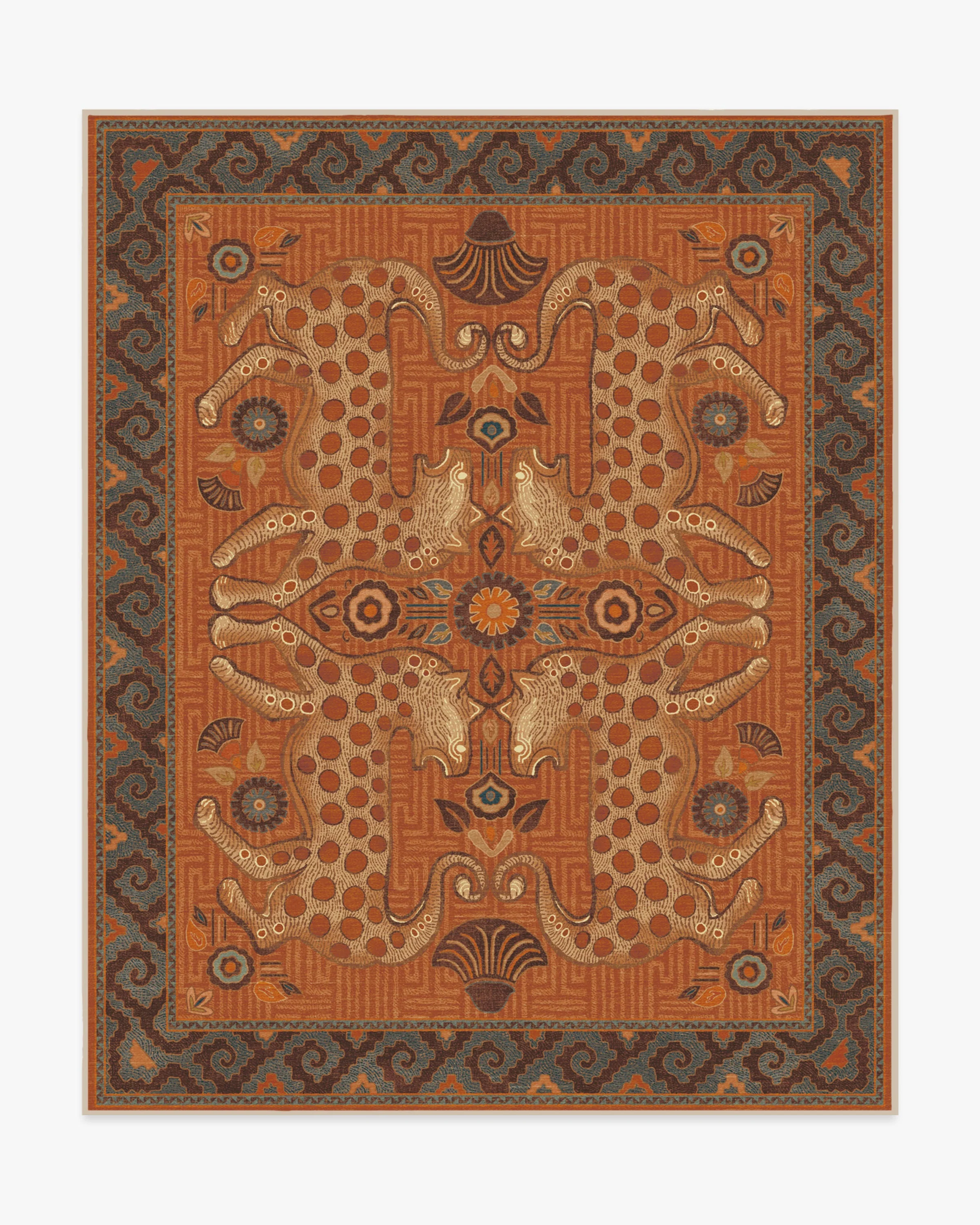 Eartha Terracotta Flatwoven Rug by Justina Blakeney