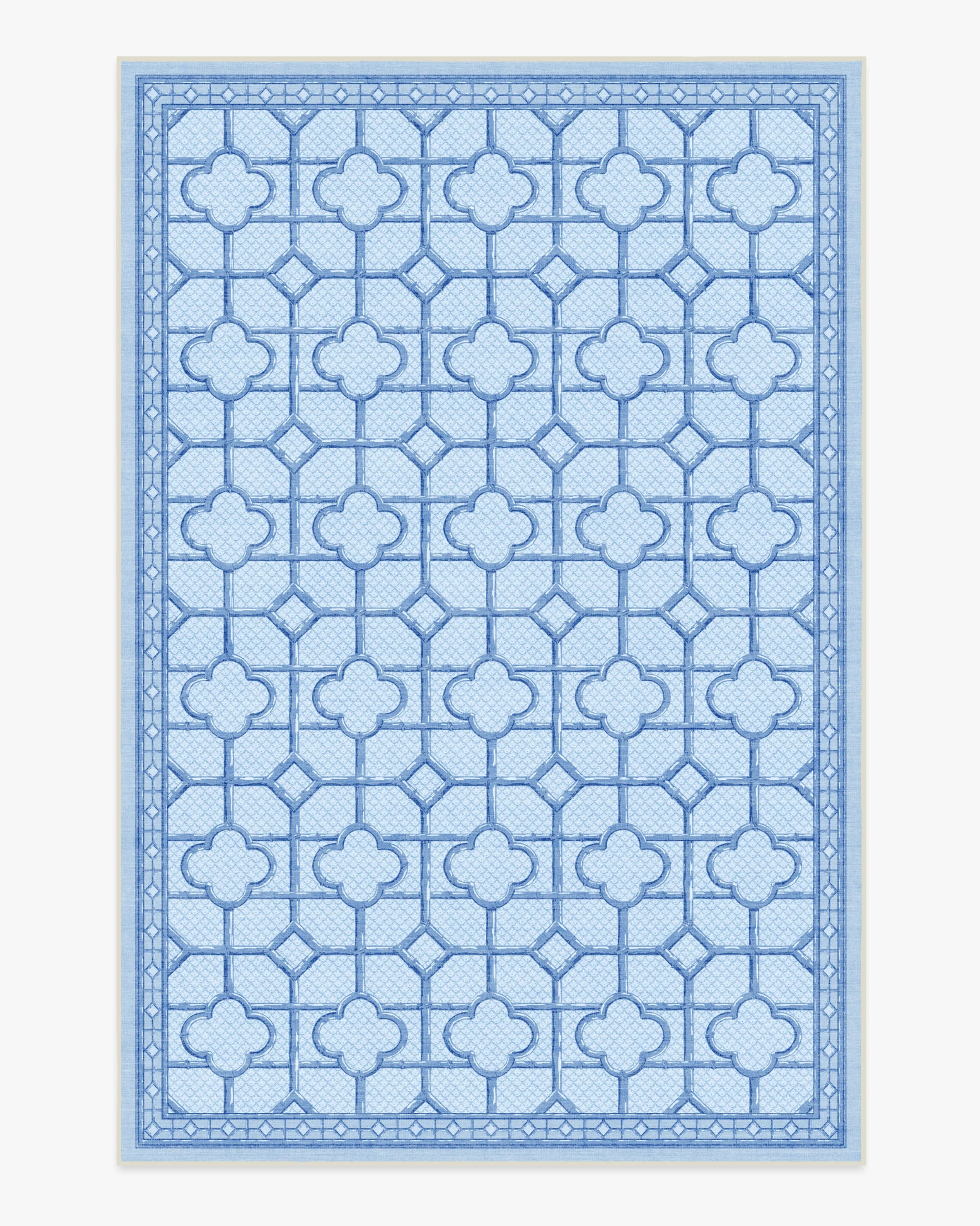 Shaded Bamboo Blue Outdoor Rug by Mrs. Alice