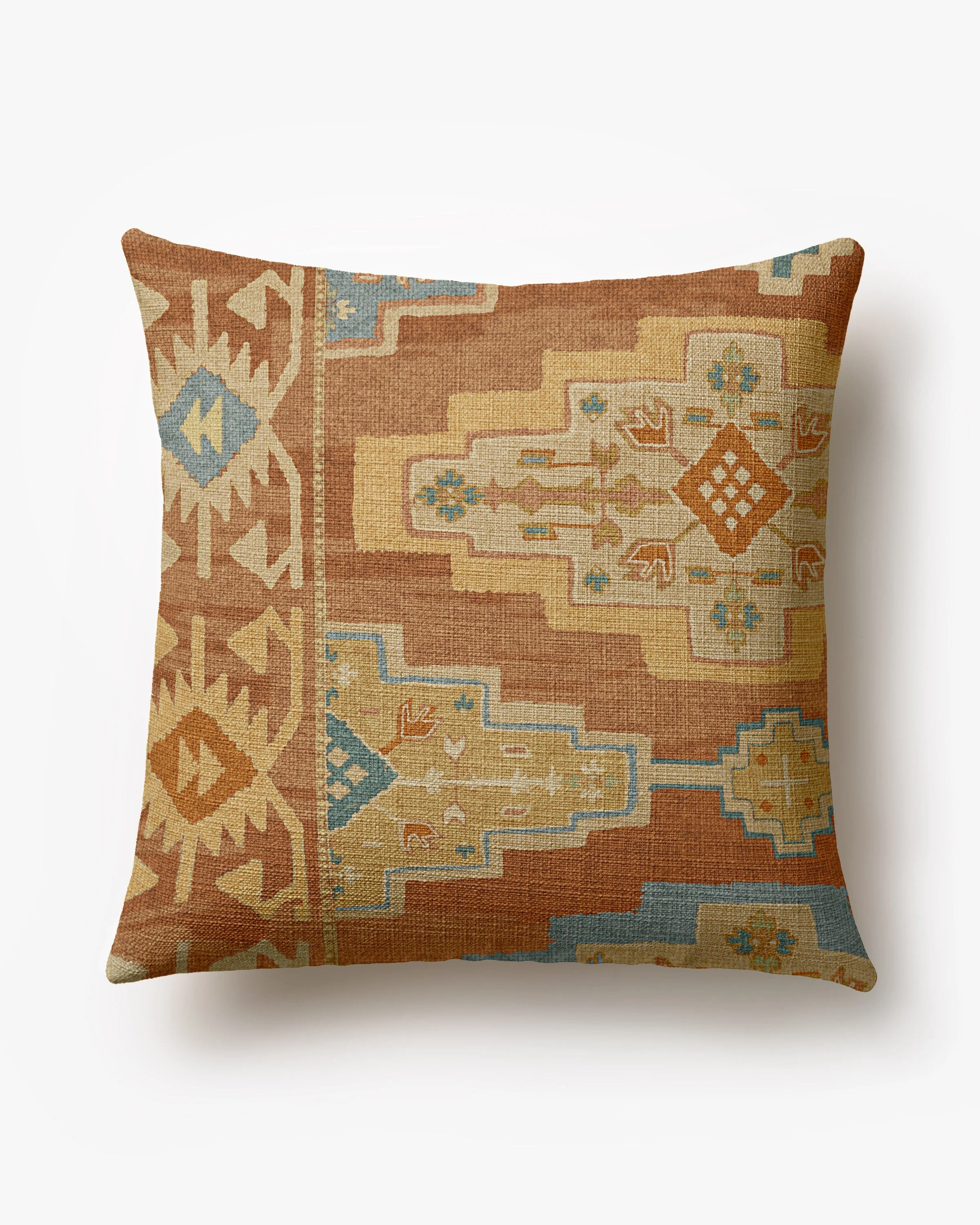 Elena Terracotta Woven Throw Pillow