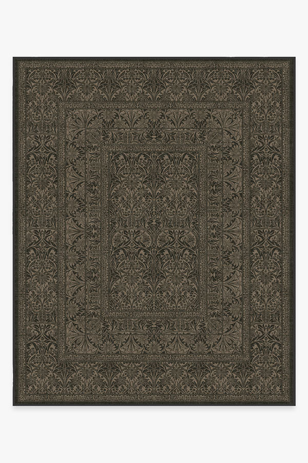 Bluebell Soft Black Flatwoven Rug by Morris & Co.
