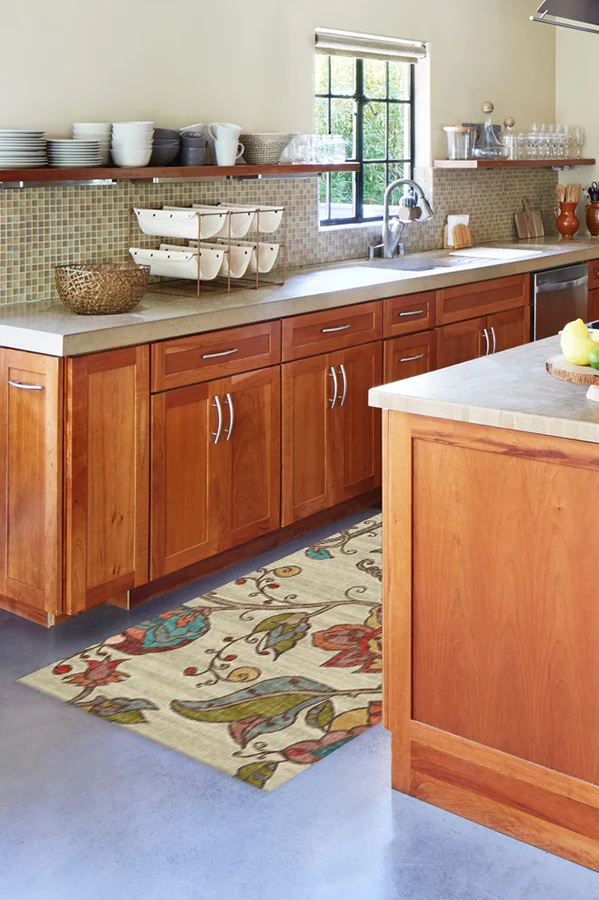 Frida Floral Natural Flatwoven Rug