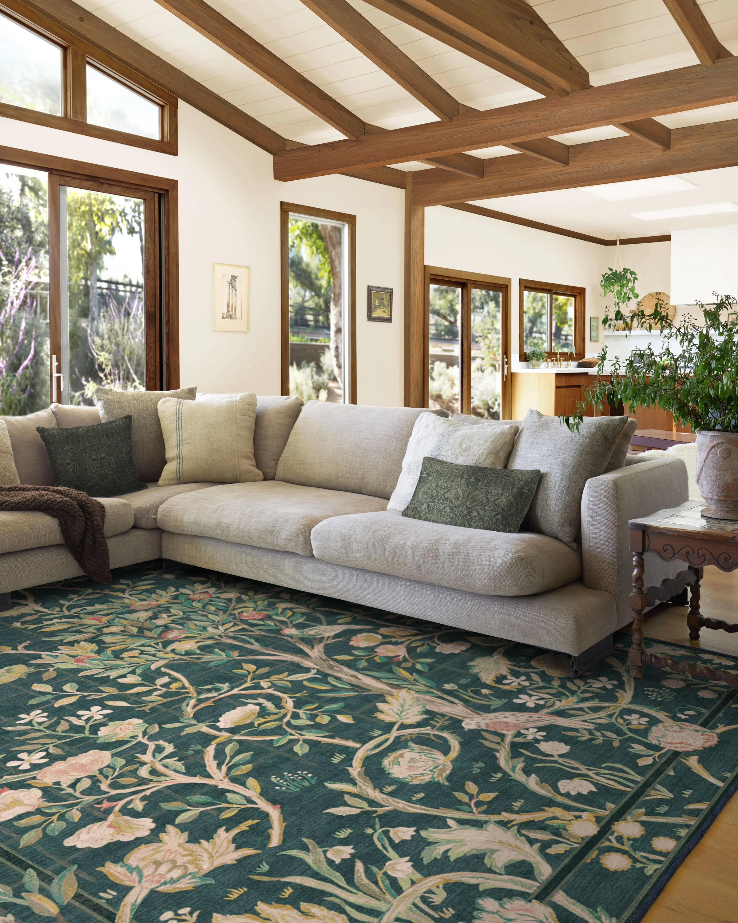 Melsetter Teal Green Rug by Morris & Co.