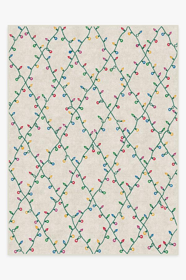 Holiday Lights Creme Flatwoven Rug