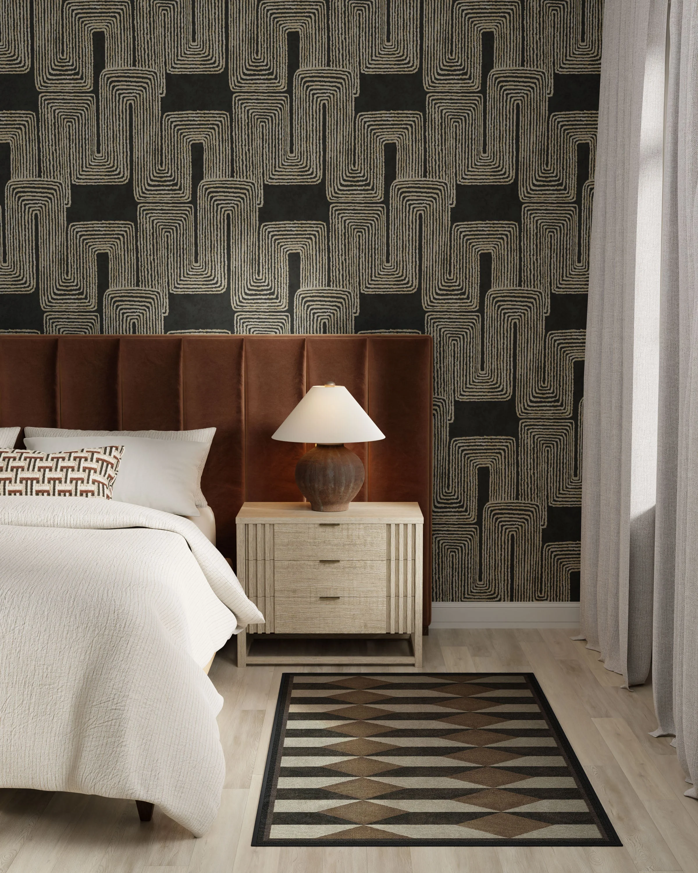 Oak Black & Camel Flatwoven Rug by Martyn Lawrence Bullard
