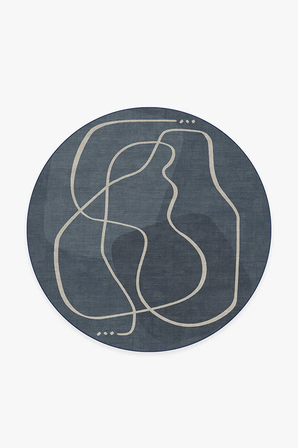 Strova Dusk Blue Flatwoven Rug