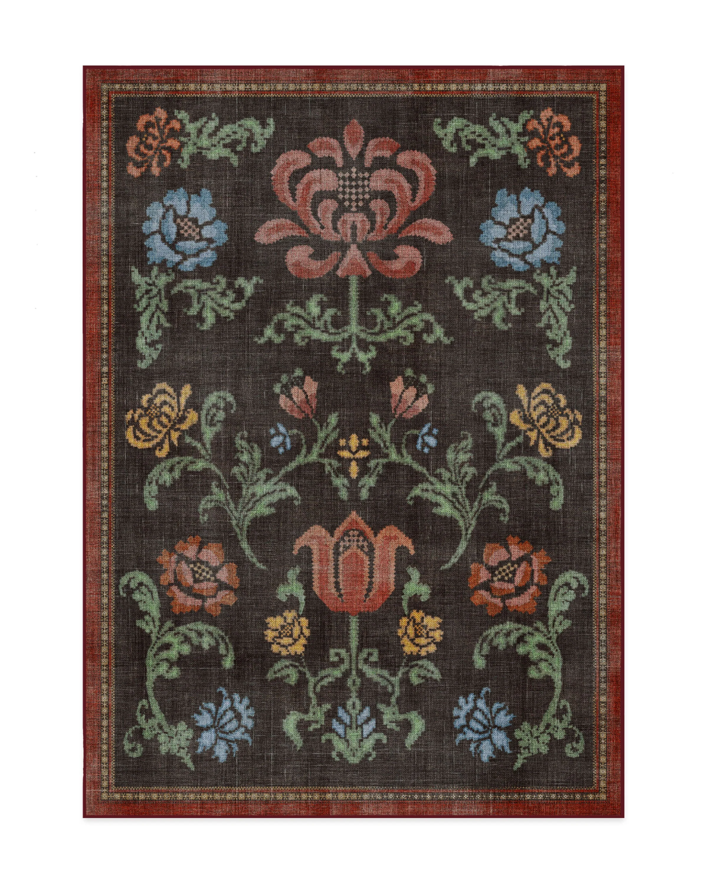 Alice Black Multicolor Flatwoven Rug