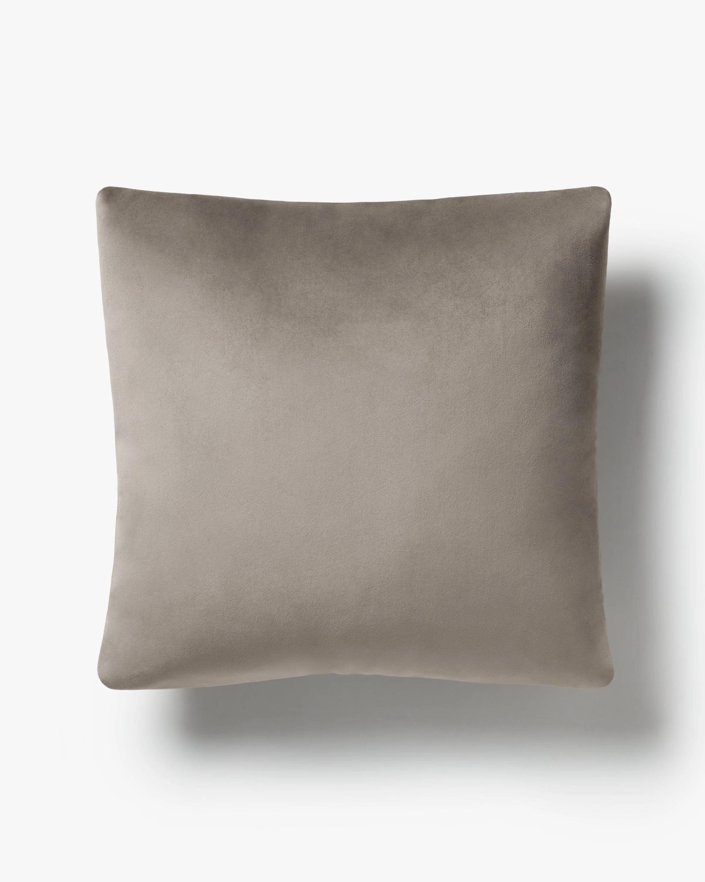 Grey Velvet Throw Pillow