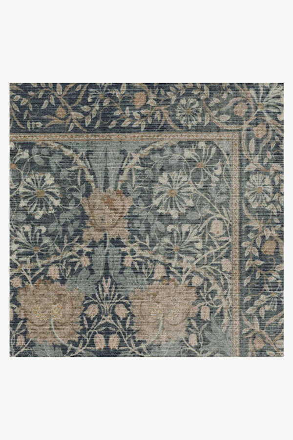 Honeysuckle & Tulip Indigo Rug by Morris & Co.
