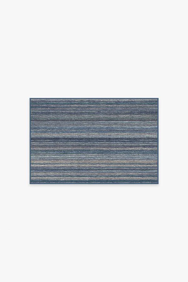 Multi Stripe Blue Rug
