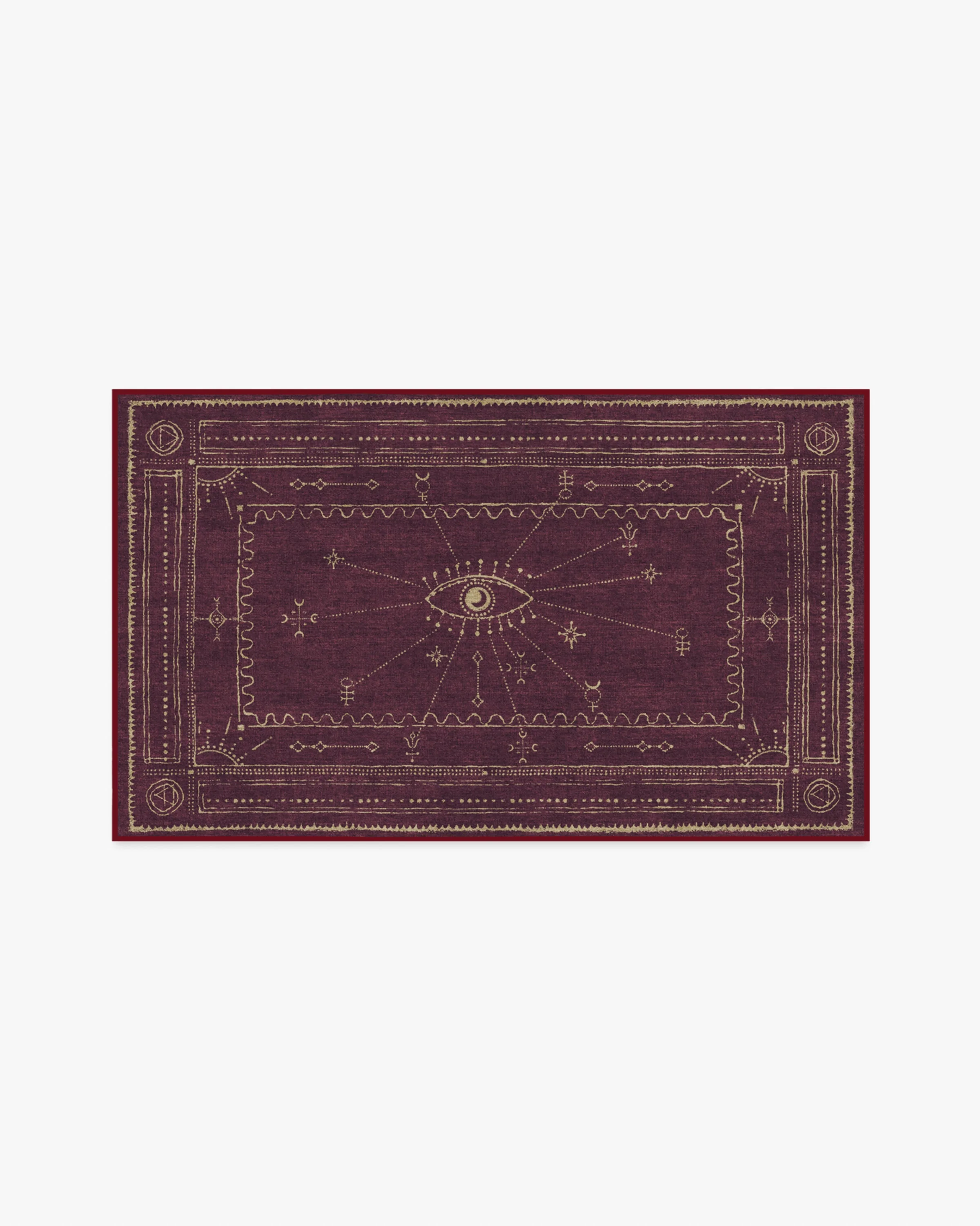 Velith Burgundy Flatwoven Rug