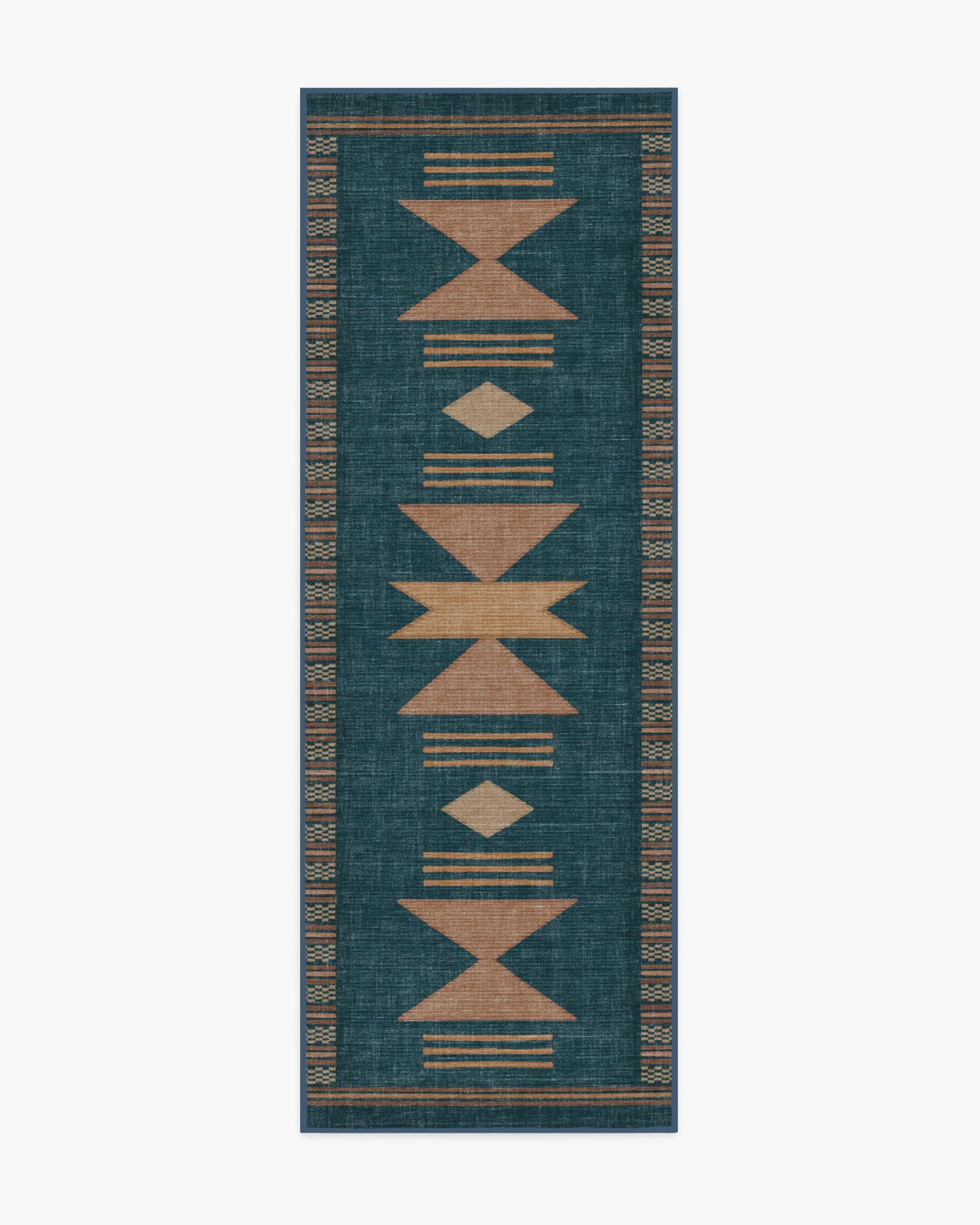 Lark Blue & Rose Rug