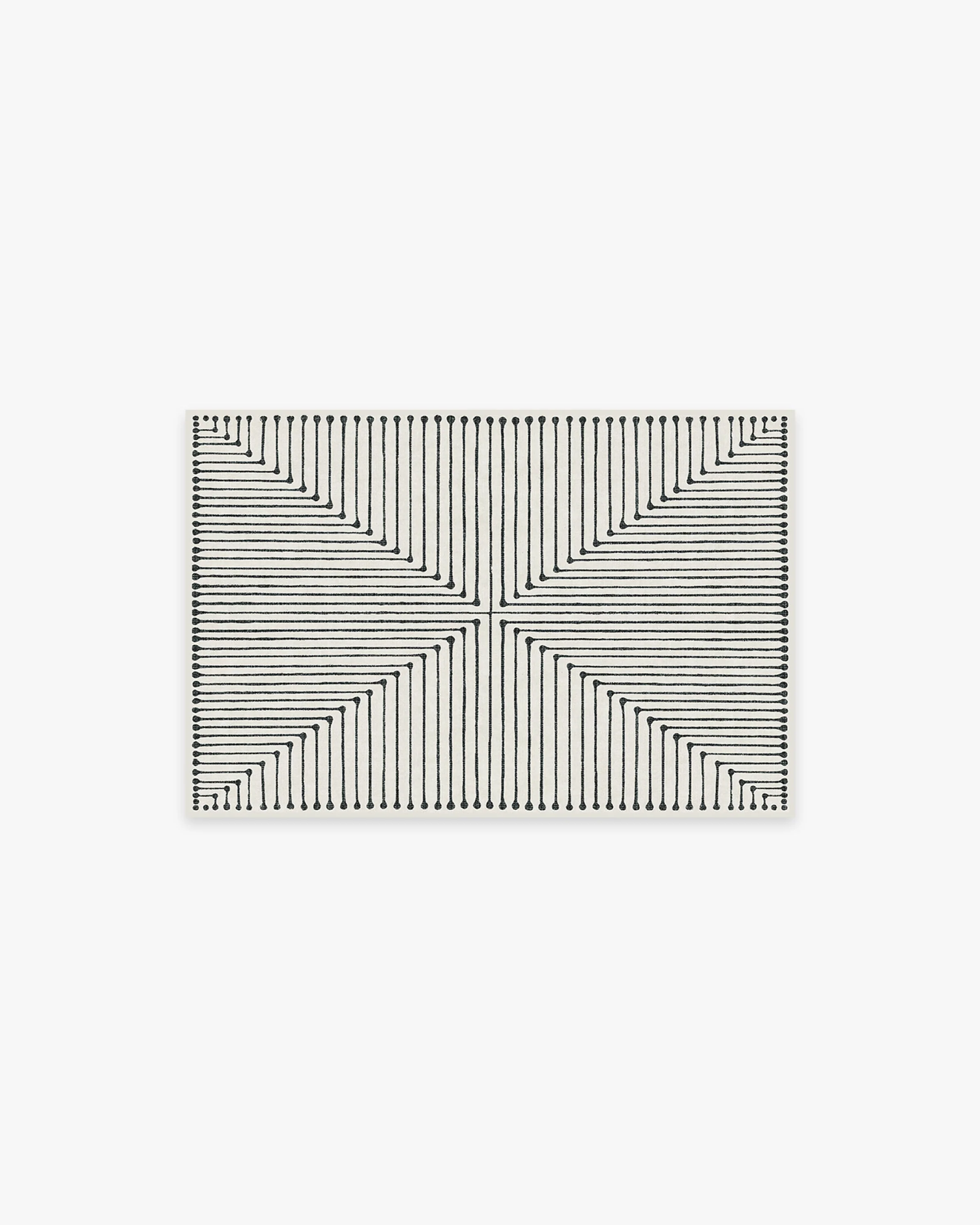 Inkdrop Black & Ivory Flatwoven Rug by Jonathan Adler