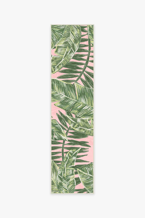 Filifera Palm Pink Outdoor Rug