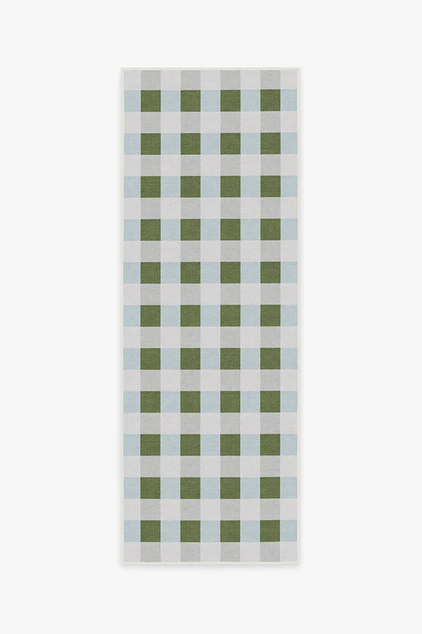 Sutton Moss Green & Blue Flatwoven Rug by The Home Edit