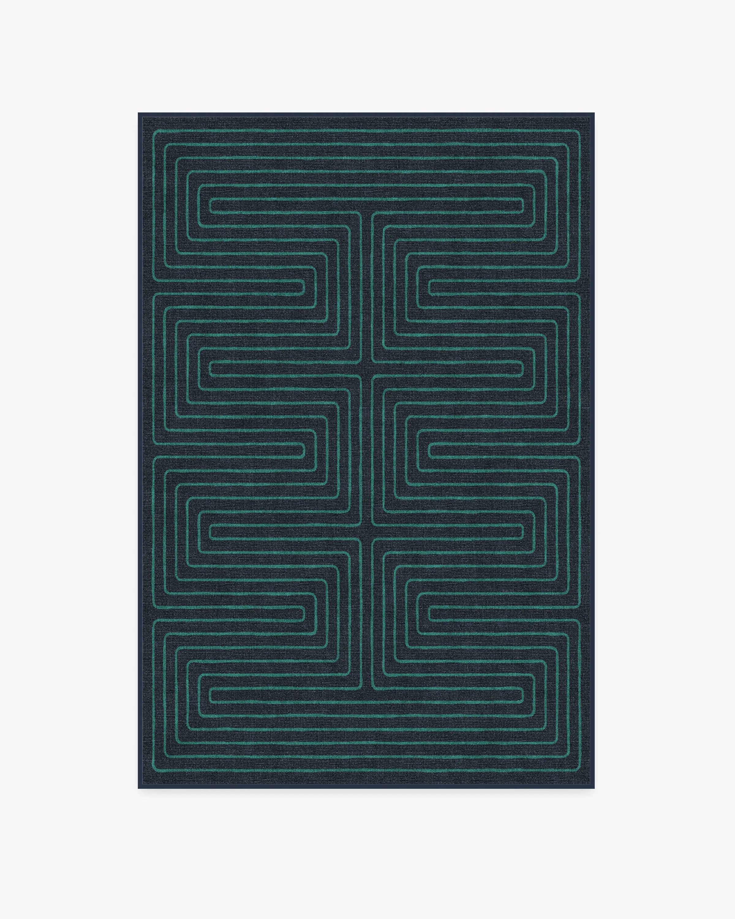 Labyrinth Navy & Teal Rug by Jonathan Adler