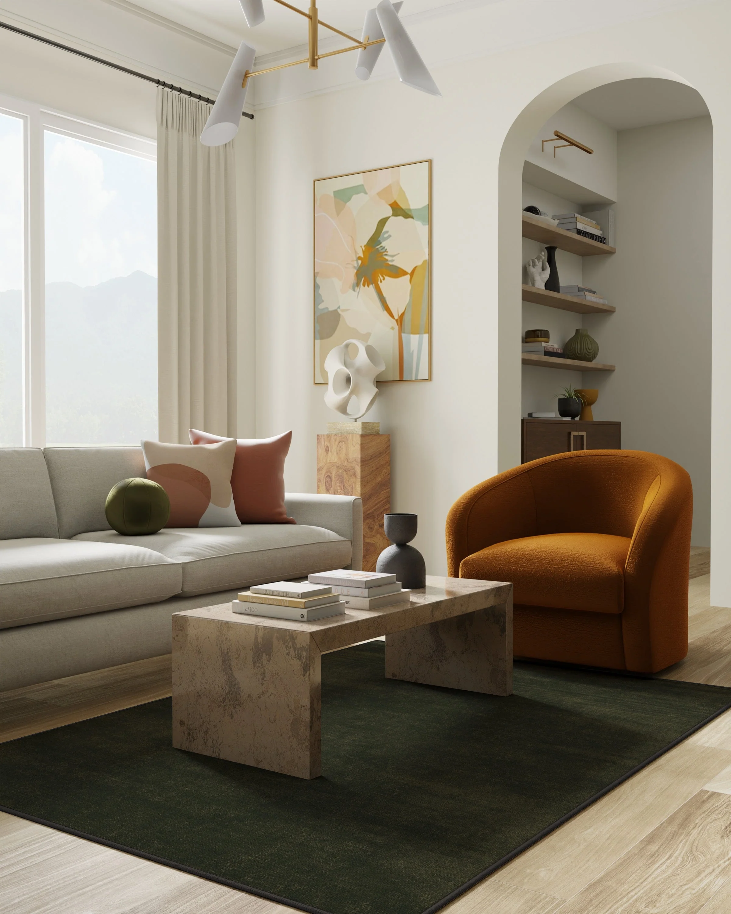 Nico Solid Olive Rug