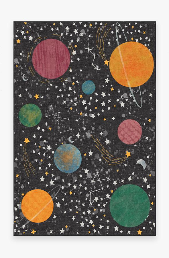 Outer Space Black Flatwoven Rug