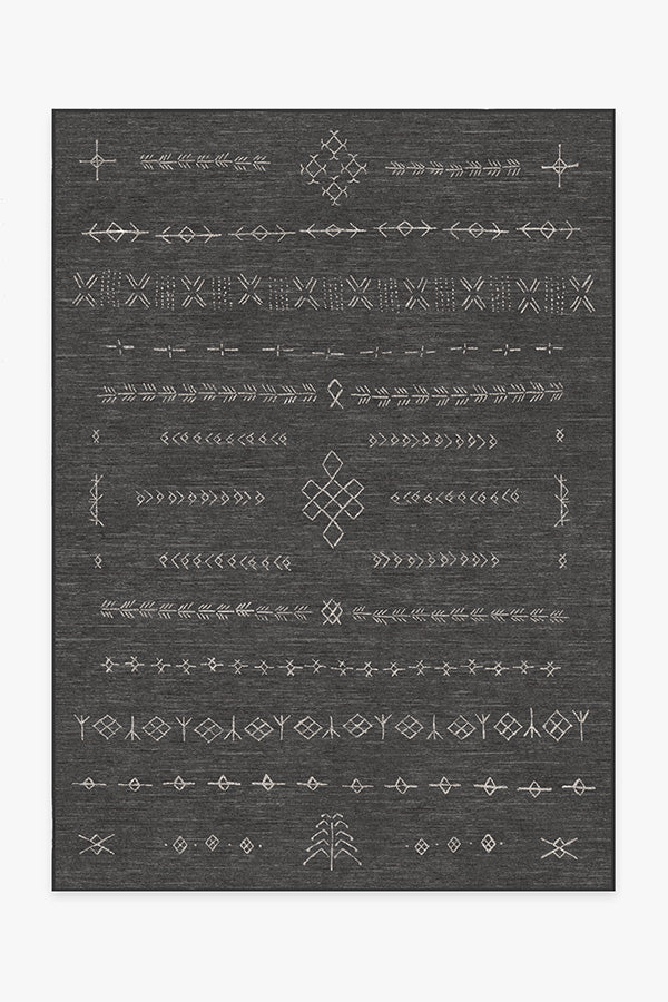 Astrid Soft Black Flatwoven Rug