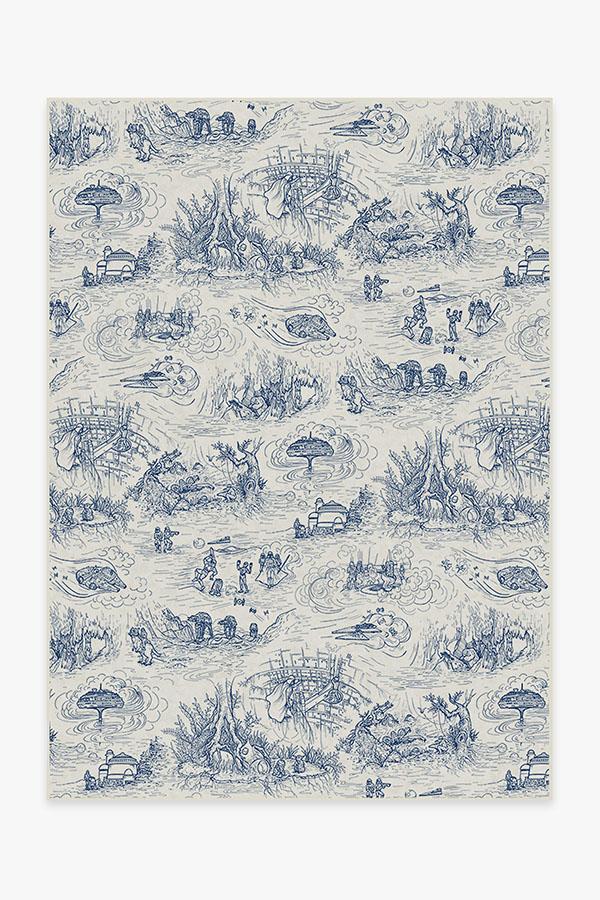 Star Wars Toile Blue Flatwoven Rug