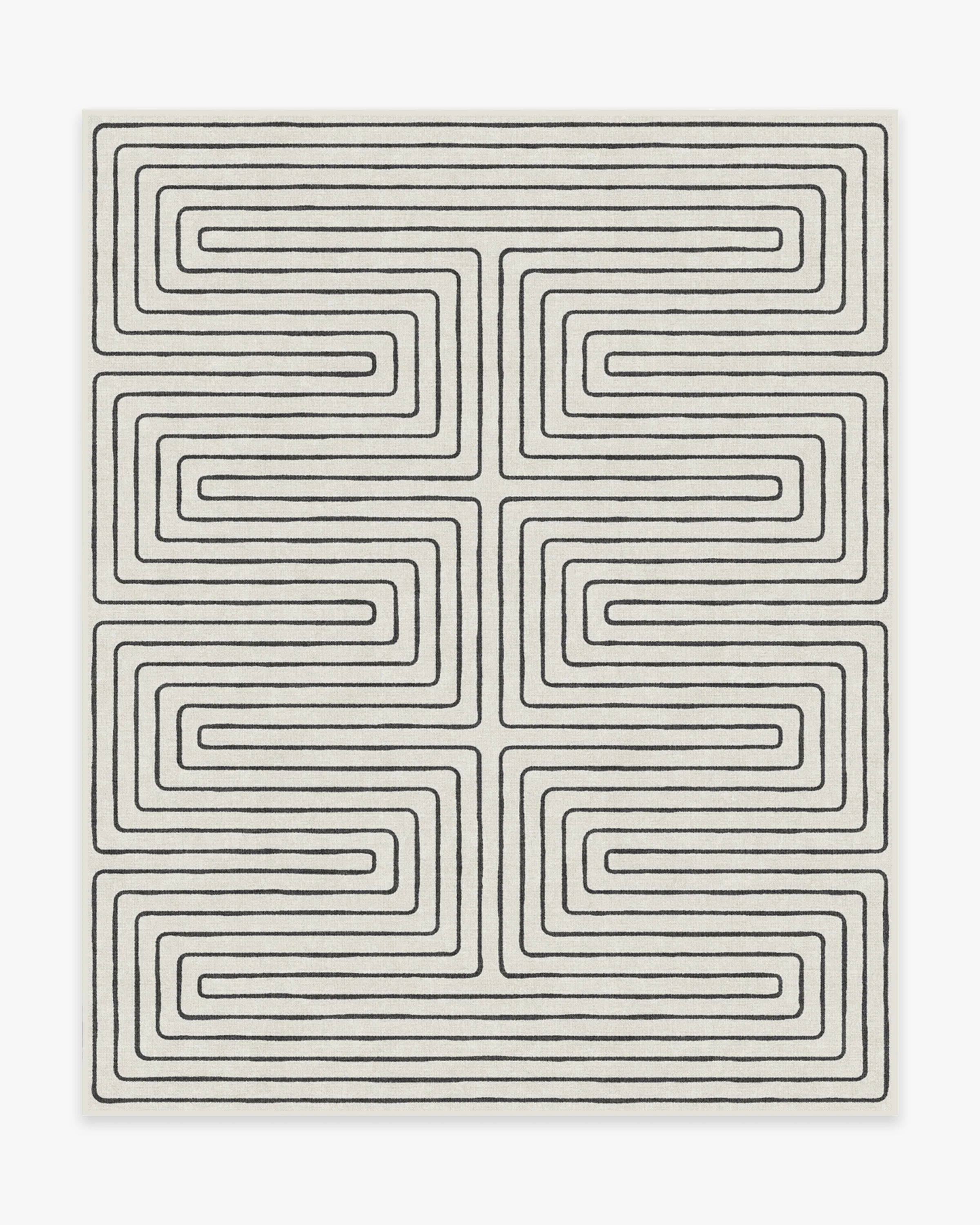 Labyrinth Black & Ivory Flatwoven Rug by Jonathan Adler