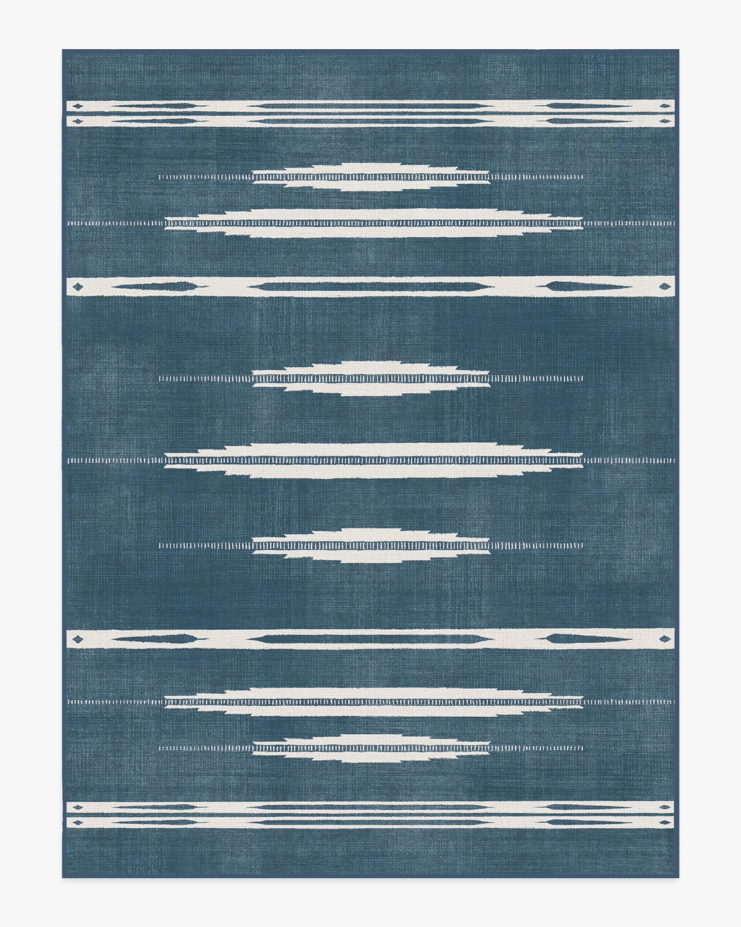 Raye Indigo & Ivory Flatwoven Rug