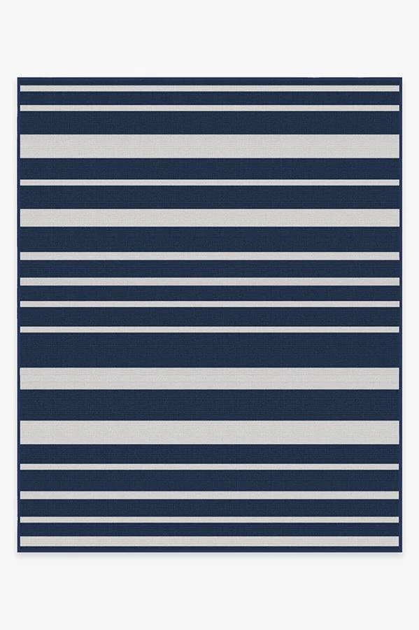 Sailmaker Stripe Blue Outdoor Rug
