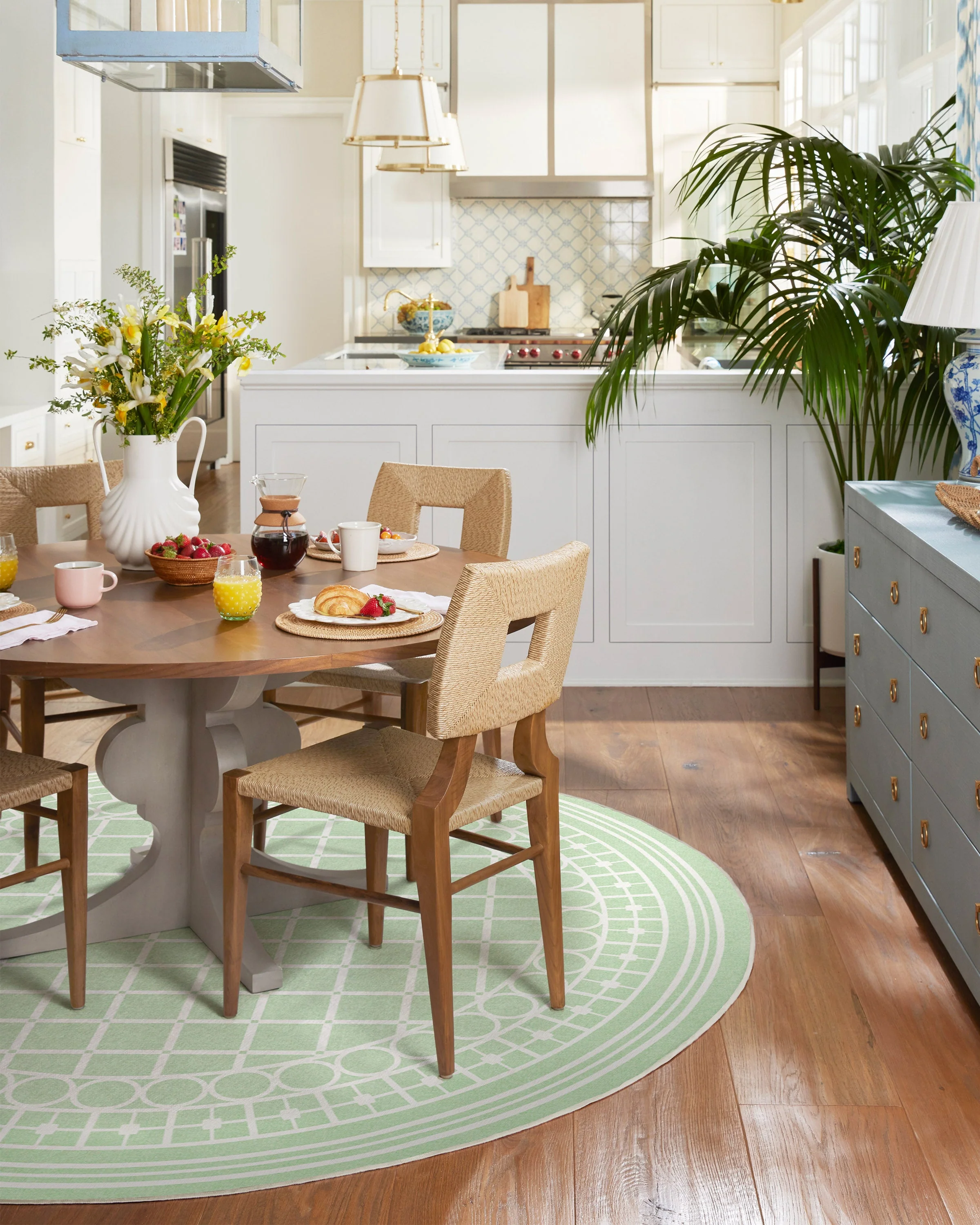 Palm Beach Powder Sage Rug by Gray Malin