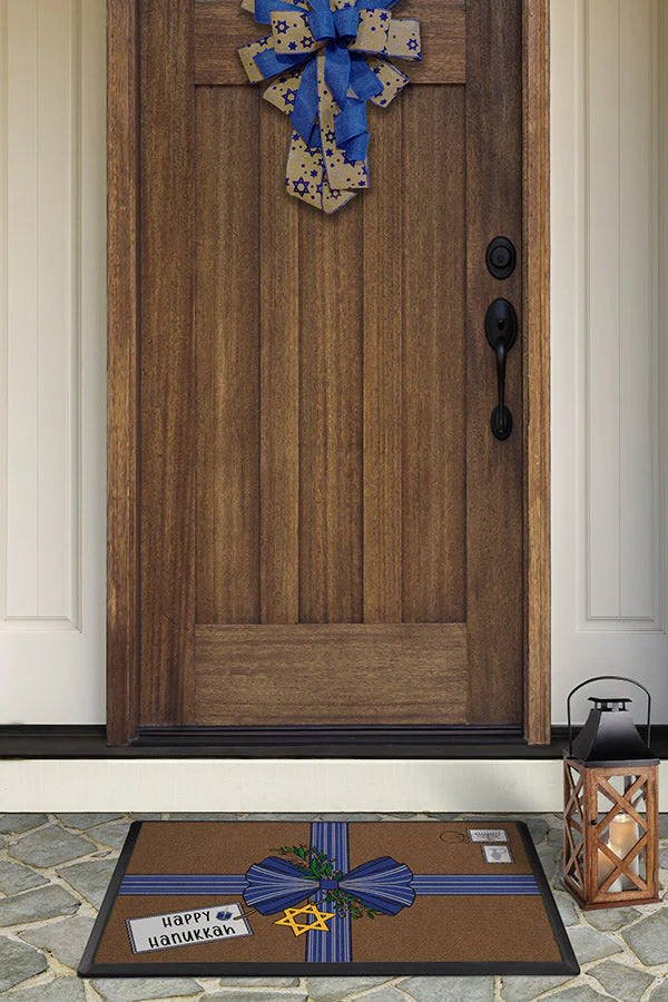 Postal Present Hanukkah Doormat