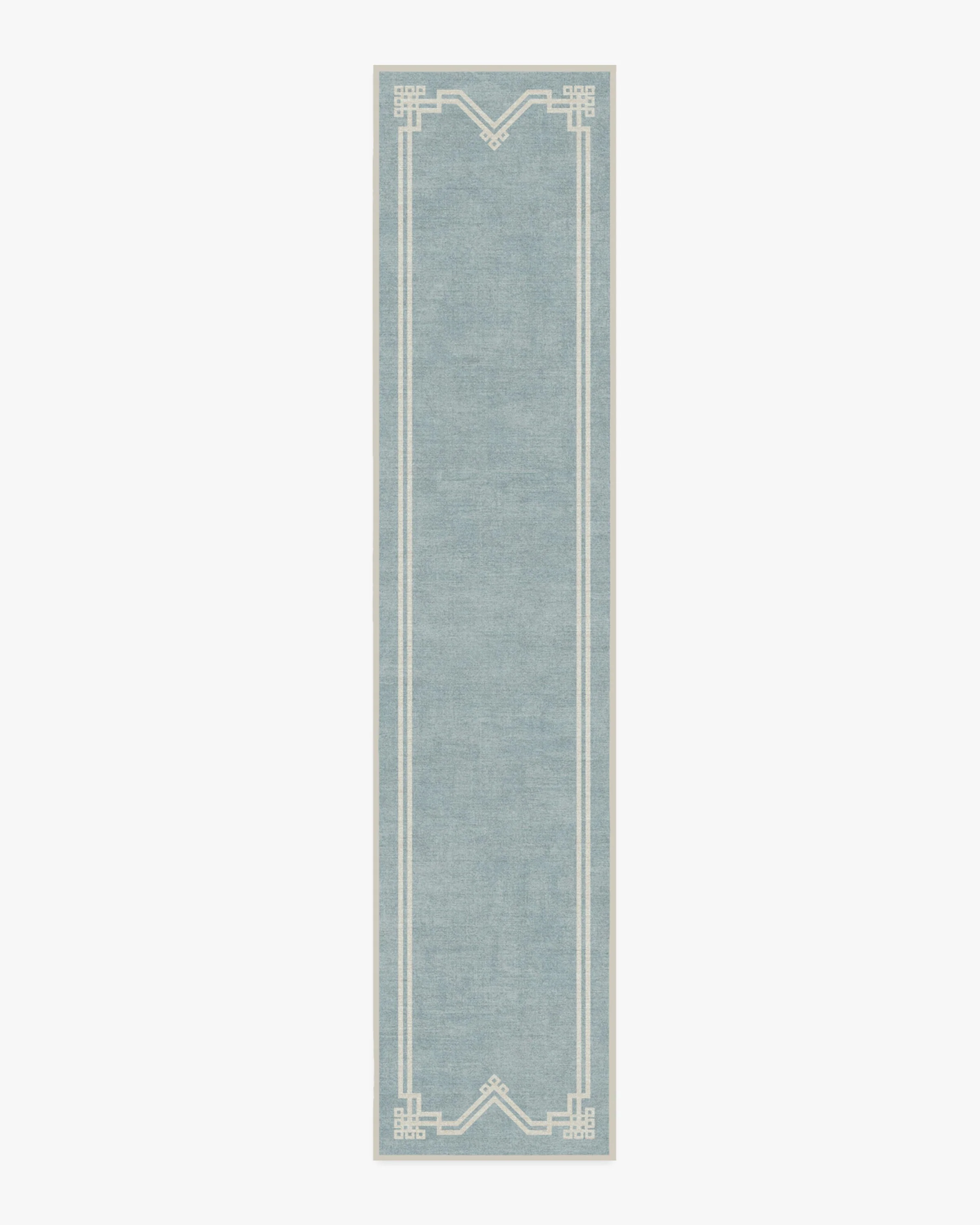 Chrysler Border Chambray Blue Rug by The Hiltons